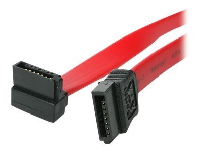 StarTech.com Câble SATA Serial ATA - 46 cm - 18 pouces - Rouge - 1 Connecteur Angle Droit Coudé - 2x SATA Receptacle ... 1