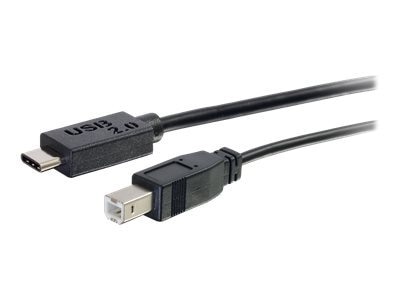 C2G 10ft USB C to USB B Cable - USB C 2.0 to USB B - M/M - Câble USB de type-C - USB type B pour USB-C - 3.05 m 1