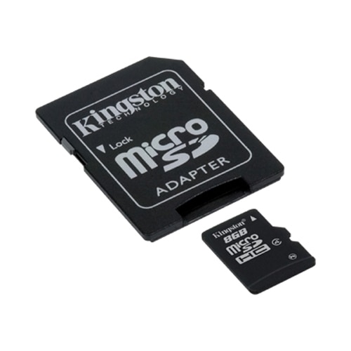 Kingston - Carte mémoire flash (adaptateur microSDHC - SD inclus(e)) - 8 Go - Class 4 - micro SDHC 1