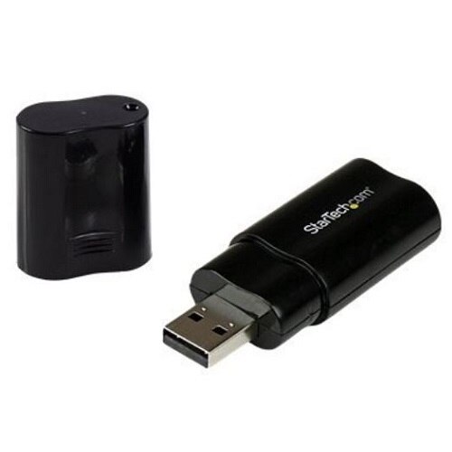 StarTech.com USB Sound Card - 3.5mm Audio Adapter - External Sound Card - Black - External Sound Card (ICUSBAUDIOB) -... 1
