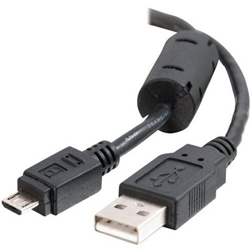 C2G 2m USB 2.0 A mâle vers Micro-USB B mâle câble - Noir 1