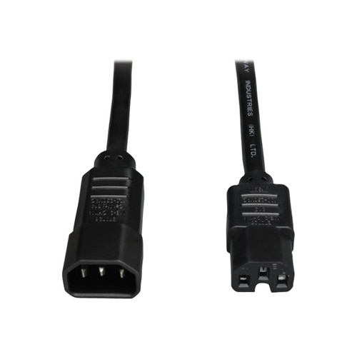Tripp Lite 6ft Computer Power Cord Cable C14 to C15 Heavy Duty 15A 14AWG 6' - câble d'alimentation - IEC 60320 C14 - 1.8 m 1