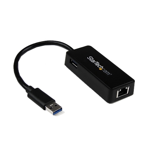 StarTech.com Adaptateur réseau USB 3.0 vers Gigabit Ethernet avec port USB intégré - Carte réseau GbE USB vers RJ45 -... 1