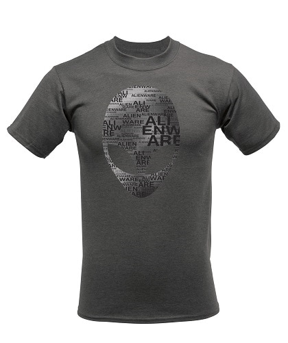 Alienware Arena Grey Heather Alien Font Gaming Gear - T-shirt - XL - 100 % coton - gris 1