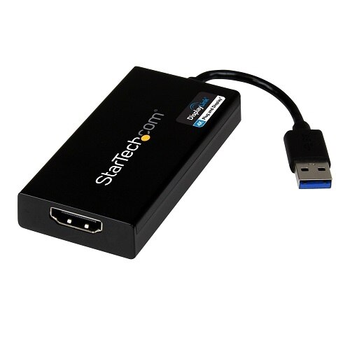 StarTech.com USB 3.0 to HDMI Adapter, 4K 30Hz Ultra HD, DisplayLink Certified - noir - alimentation USB + audio 1