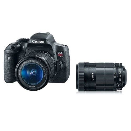 Canon EOS Rebel T6i - appareil photo numérique objectif avec EF-S 18-55mm et EF-S 55-250mm f/4-5.6 IS STM Telephoto Zoom Lens 1