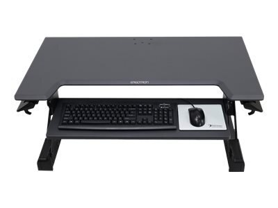 Ergotron Poste de travail assis-debout de bureau - Pied pour moniteur/clavier - noir - Taille d'écran : jusqu'à 30 pouces - support de table 1