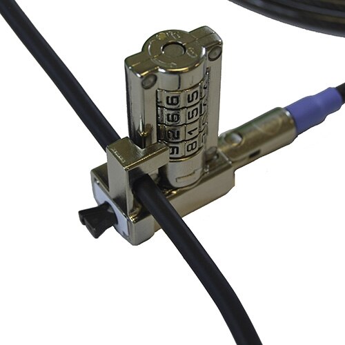 Noble Wedge Non-Resettable Combination Lock with Cable Trap and Storage Pouch - Câble de sécurité 1