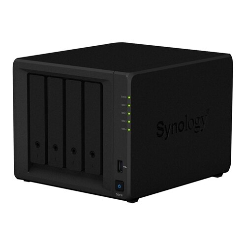 Synology Disk Station DS418 - Serveur NAS - 4 Baies - RAID 0, 1, 5, 6, 10, JBOD - RAM 2 Go - Gigabit Ethernet - iSCSI 1