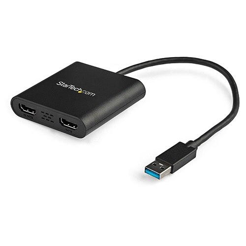 StarTech.com USB vers double HDMI - 4K - Adaptateur USB vers HDMI - USB 3.0 vers HDMI (USB32HD2)- USB type A mâle pour HDMI femelle - noir 1