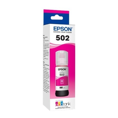 Epson 502 With Sensor - Magenta - original - réservoir d'encre - pour EcoTank ET-15000; Expression ET-2700, 3700; WorkForce ST-2000, 3000, 4000, C2100, C4100 1