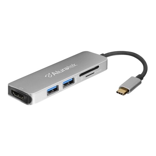 Aluratek AUMC0302F Multimedia Hub and Card Reader with HDMI - Station d'accueil - USB-C - HDMI 1