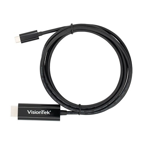 CÃ¢ble A/V VisionTek - HDMI/Thunderbolt 3 - pour P&eacute;riph&eacute;rique audio/vid&eacute;o, Moniteur, Projecteur, MacBook Pro, Chromebook, TV - 6,6 ft 1