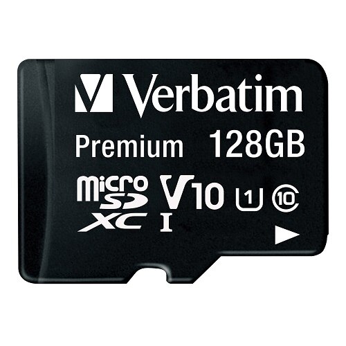 Verbatim Premium - carte mémoire flash - 128 Go - microSDXC UHS-I 1