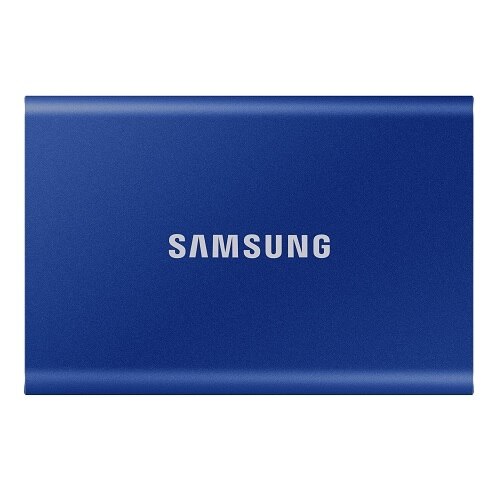 Samsung T7 MU-PC1T0H - Disque SSD - chiffré - 1 To - externe (portable) - USB 3.2 Gen 2 (USB-C connecteur) - AES 256 bits - bleu indigo 1