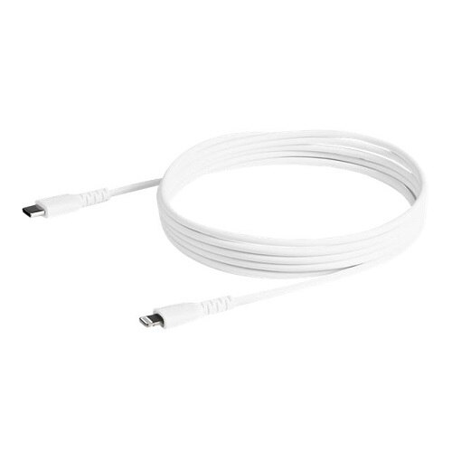 StarTech.com 2m (6.6ft) USB C to Lightning Cable - MFi Certified - Durable USB Lightning Charging Cable - White(RUSBC... 1