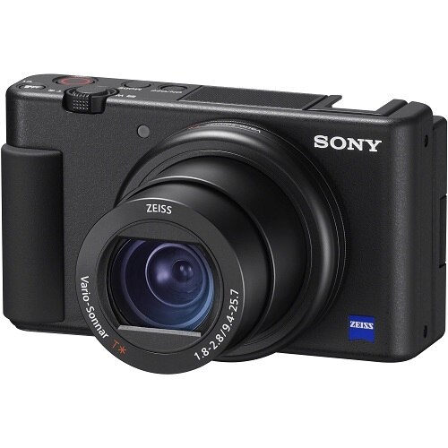 Sony ZV-1 - Appareil photo numérique - compact - 20.1 MP - 4K / 30 pi/s - 2.7x zoom optique - ZEISS - Wi-Fi - noir 1