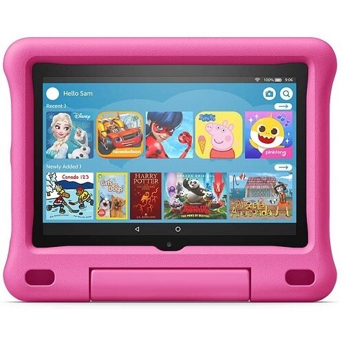 Amazon - FreeTime - Coque spéciale enfants pour Fire HD 8 (tablette 8 pouces, 7ème et 8ème générations, 2017 et 2018), Rose 1