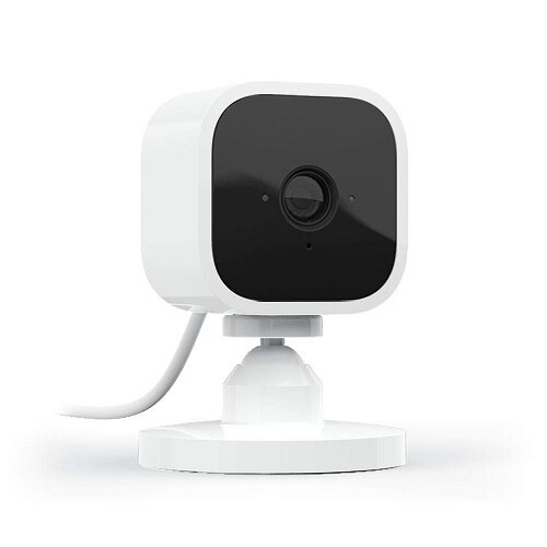 Blink Mini - Une caméra de sécurité avec fil compact et intelligente pour l'intérieur, avec vidéo 1080 HD, détection de mouvement et compatibilité avec Alexa - 1 caméra 1