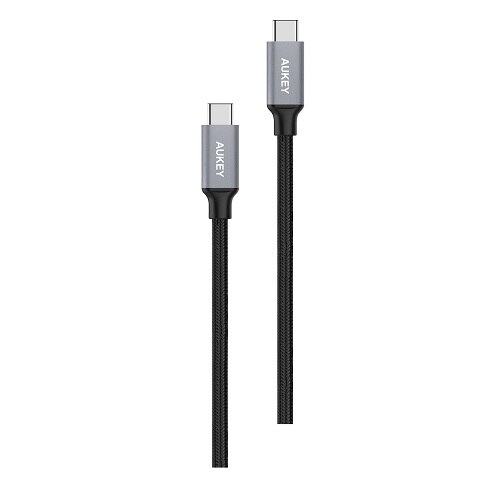 Aukey CB-CD5 - Câble de chargement - 480Mbps - 2.4A - PD - 1.2m (USB-C vers C) 1
