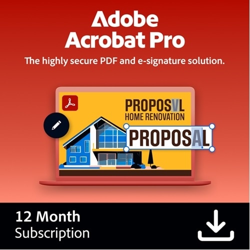 Adobe Acrobat Pro - Pour Dell - licence d'abonnement (1 an) - 1 utilisateur - ESD - Win, Mac - Multi North American Language 1