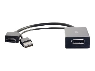 C2G HDMI to Displayport Converter - 4K HDMI to DisplayPort Adapter - Convertisseur vidéo - HDMI - HDMI - noir 1