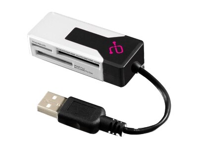 Aluratek AUCR200 - Lecteur de carte (MS, MS PRO, MMC, SD, MS Duo, MS PRO Duo, miniSD, RS-MMC, microSD) - USB 2.0 1