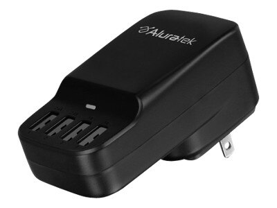 Aluratek AUCS04F - Adaptateur secteur - 4 connecteurs de sortie (4 x USB) 1