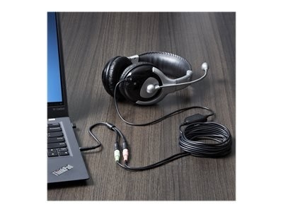 StarTech.com Adaptateur pour casque avec prises pour écouteur et microphone séparées - Mini-Jack 3,5mm  1x (M) 2x (F)... 1