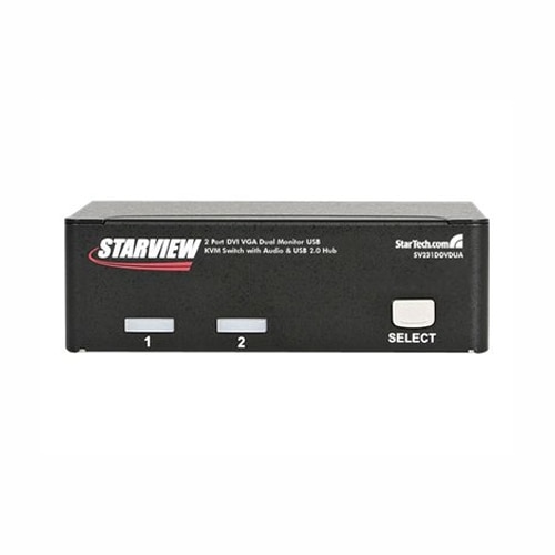 2-port StarTech.com Switch KVM USB 2 ports DVI VGA avec audio - Commutateur USB 2.0 - commutateur écran-clavier-souri... 1