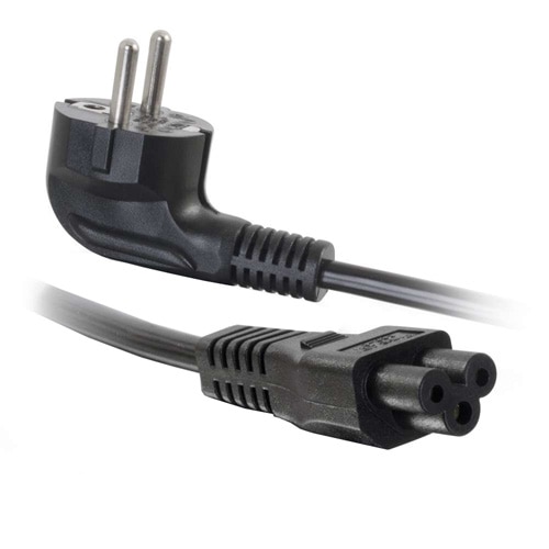 C2G Laptop Power Cord - Câble d'alimentation - IEC 60320 C5 pour CEE 7/7 (M) - CA 250 V - 1 m - moulé - noir - Europe 1