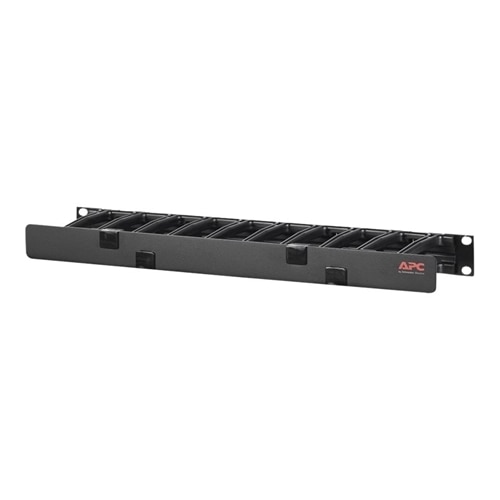 APC Horizontal Cable Manager Single-Sided with Cover - Kit gestione cavo rack - nero - 1U - 19" - per P/N: SMTL1000RMI2UC, SMX1000C, SMX1500RM2UC, SMX1500RM2UCNC, SMX750C, SMX750CNC 1