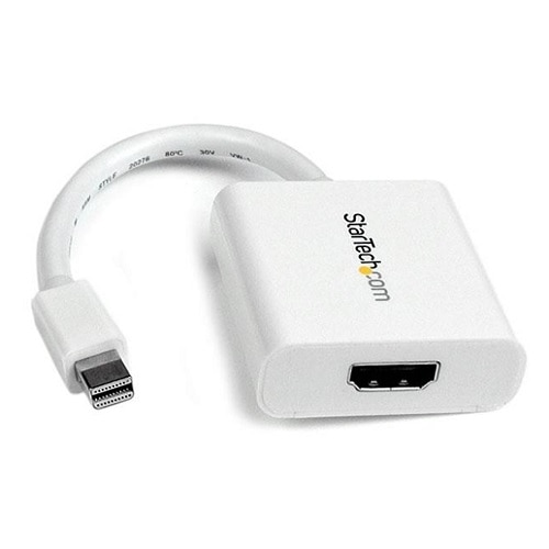 StarTech.com Mini DisplayPort® to HDMI® Video Adapter Converter 1920x1200 - White Mini DP to HDMI Adapter M/F (MDP2HD... 1