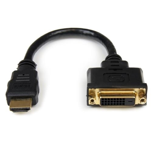 StarTech.com HDMI Male to DVI Female Adapter - - 1080p DVI-D Gender Changer (HDDVIMF8IN) - ビデオアダプタ - 20.32 cm | Dell 日本