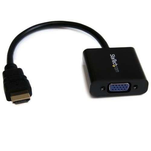 StarTech.com HDMI to VGA Adapter Converter for Desktop PC / Laptop / Ultrabook - 1920x1080 - ビデオインターフェースコンバーター - 24.5 cm 1