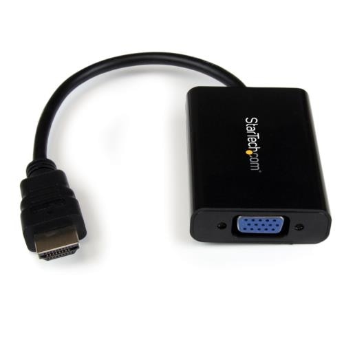 StarTech.com HDMI to VGA Video Adapter Converter with Audio for Desktop PC / Laptop / Ultrabook - 1920x1080 - ビデオインター... 1