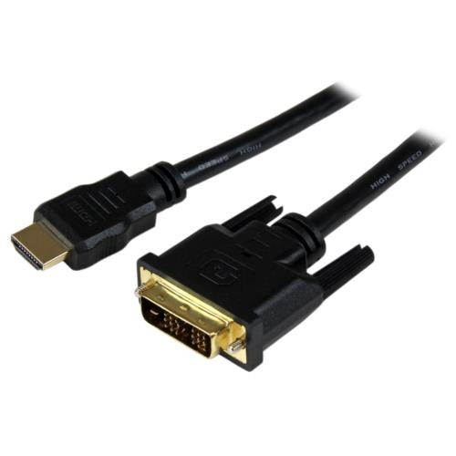 StarTech.com 1.5m HDMI to DVID Cable M/M - ビデオケーブル - DVI-D (M) to HDMI (M) - 1.5 m - シールド - ブラック 1