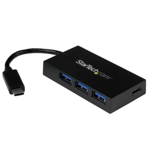 4ポート StarTech.com 4-Port USB 3.0 Hub - Powered USB 3.1 Gen 1 Hub - USB-C to 1x USB-C and 3x USB-A Adapter - USB-C Por... 1