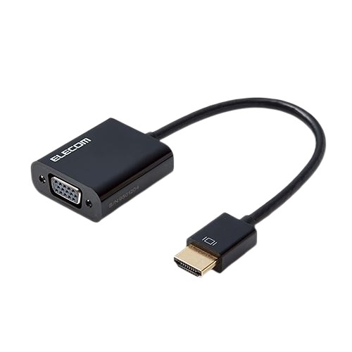 エレコム AD-HDMIVGABK2 - ビデオコンバーター - HDMI - VGA - ブラック 1