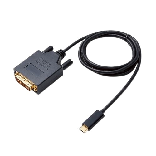 ELECOM 変換ケーブル/USB Type-C - DVI/1.0m/ブラック #CAC-CDVI10BK 1