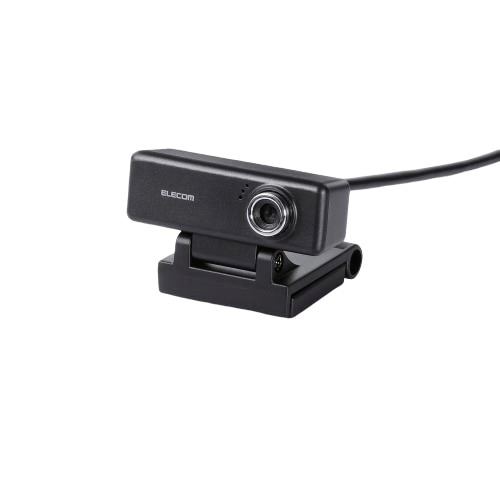 ELECOM PC Webカメラ/200万画素/マイク内蔵/高精細ガラスレンズ/ブラック#UCAM-C520FBBK 1