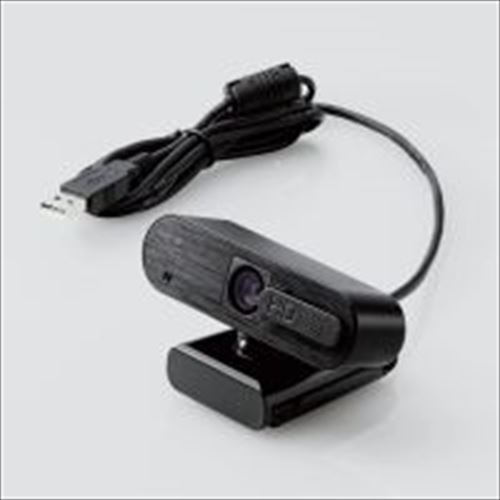 エレコム UCAM-C820ABBK - ウェブカメラ - カラー - 2 MP - 1920 x 1080 - 1080p - オーディオ - USB 2.0 1