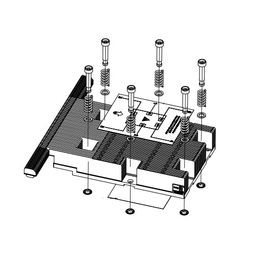 Dell High Performance 1U T-Type Heatsink, Customer Install 1