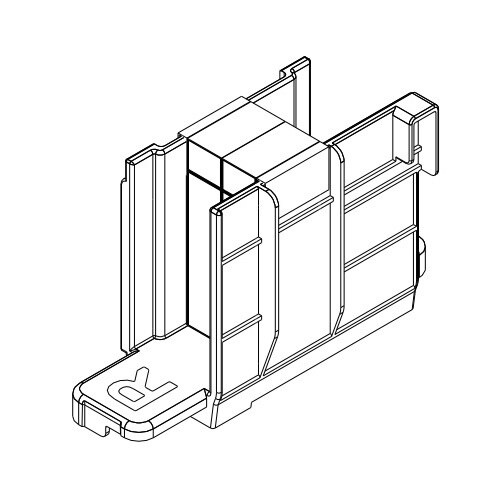 Dell Perfect Sealing right cable holder for CPU greater than or equal to 500W, Customer Install 1
