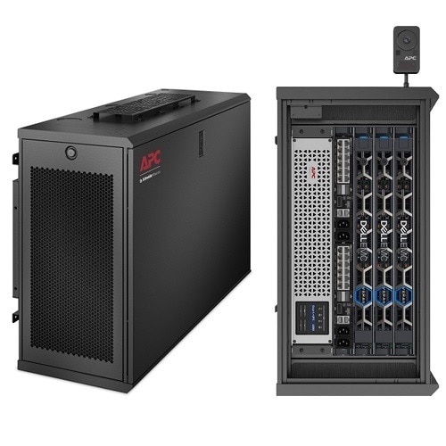 APC by Schneider Electric NetShelter WX AR106VI 6U Wall Mountable Rack Cabinet for Networking, Converged Infrastructure, Storage, Server, Airflow System - 482.60 mm Rack Width x 762 mm Rack Depth - Black 1