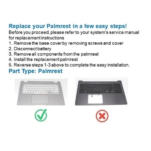 Dell Palmrest Assembly with Touchpad 3