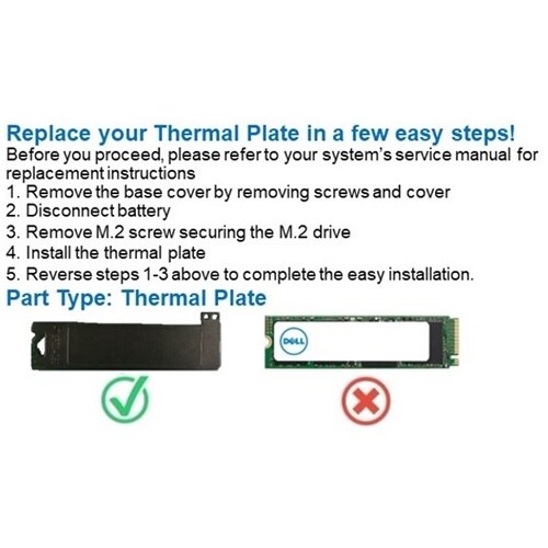 Dell Right Thermal Plate for M.2 PCIE SSD 2