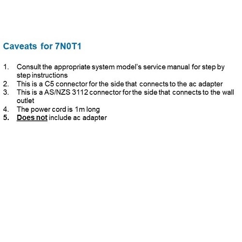 Dell 250V 1 m Power Cord with C5 for Australia  3