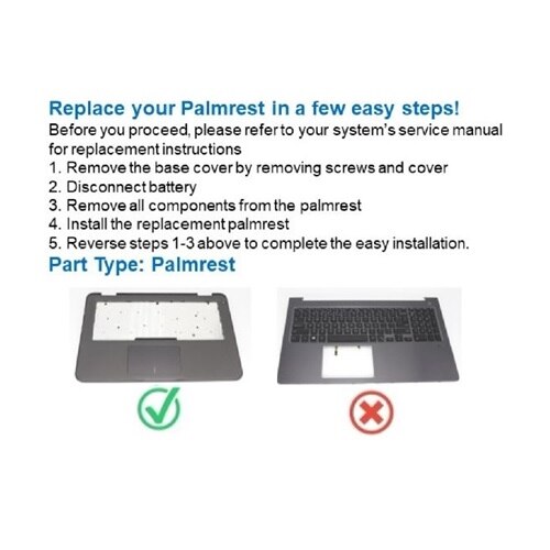 Dell Palmrest Assembly with Touchpad 4