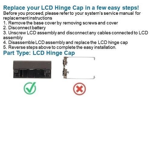 Dell Left Hinge Silver Cap for LCD 2